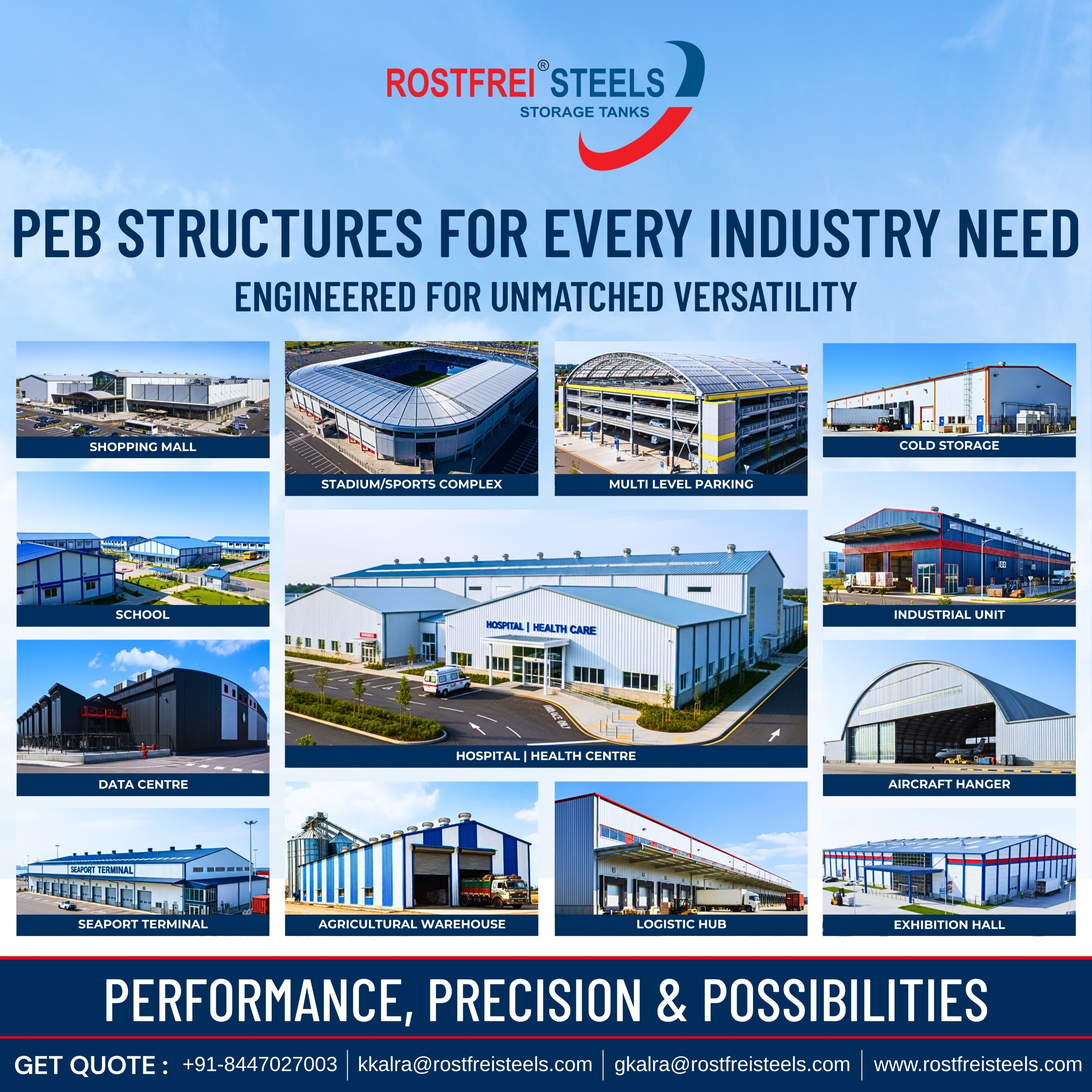 Global Supplier of High-Quality Prefabricated PEB Buildings | Rostfrei Steels